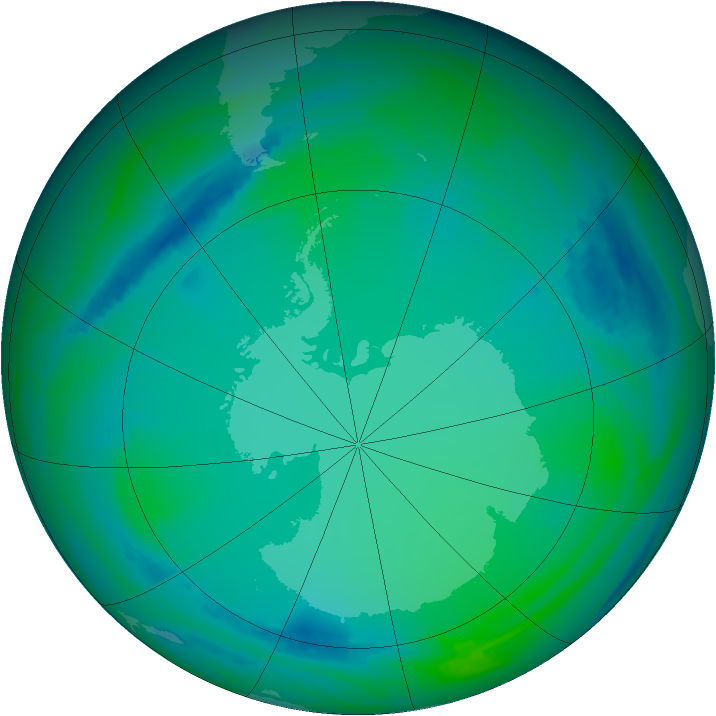 Ozone Map 2000-07-05